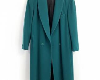 Ashley Scott Teal Wool Blend Coat