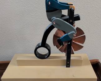 Whirligig Cyclist Garden Ornament