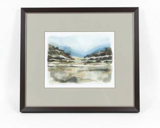 Contemporary Abstract Landscape Watercolor