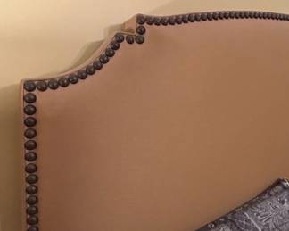 Upholstered Nailhead Trim King Headboard second image