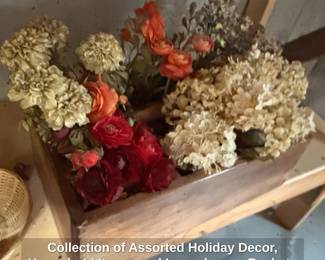 Collection of Assorted Holiday Decor, Household Items, and Longaberger Baskets third image