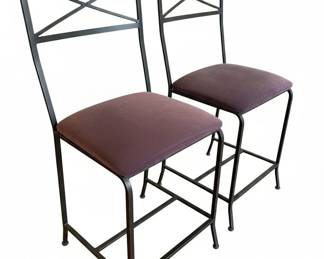 Charleston Forge Wrought Iron XBack Bar Stools