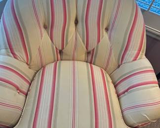 Upholstered Club Chair with Button Tufting second image