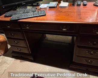 Traditional Executive Pedestal Desk third image