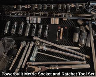 Powerbuilt Metric Socket and Ratchet Tool Set