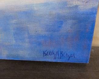 Kelly Biga Original Oil Painting of Bike Share Station second image