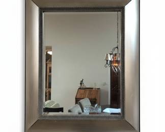 Decorative Wall Mirror with Beaded Detail