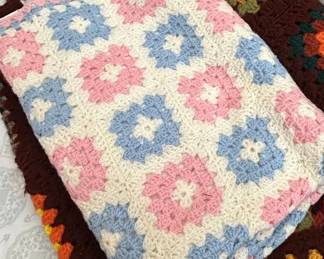 Collection of Vintage Handcrafted Blankets and Throws fourth image
