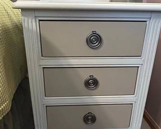 ThreeDrawer Nightstand with Hidden Storage Compartment Pair