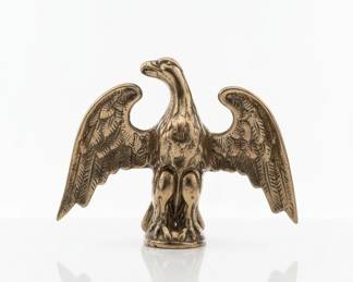 Vintage Brass Eagle Figurine on Plinth Bookends second image