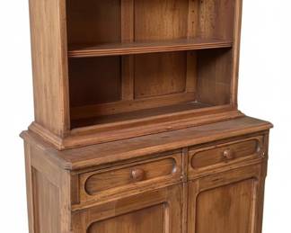 Rustic Pine TwoPiece Hutch and Bookcase