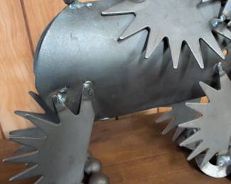 Yardbirds Recycled Metal Dog Sculpture third image