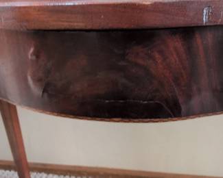 Antique Mahogany Serpentine FlipTop Console Table second image