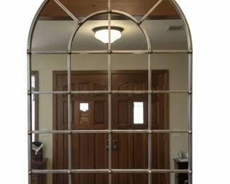 Arched Windowpane Wall Mirror