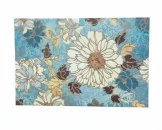 Sophias Flowers Blue Canvas Wall Art by Wild Apple Portfolio