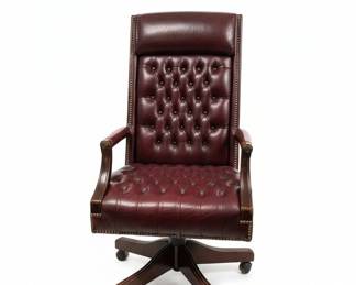 Executive Tufted Leather Office Chair second image