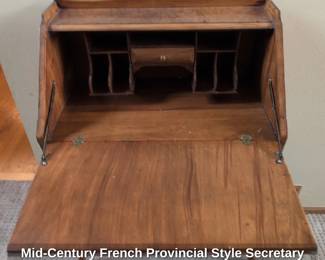 MidCentury French Provincial Style Secretary Desk third image