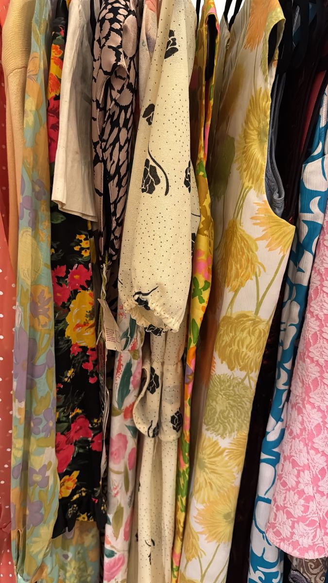 Vintage clothing from the 60s-90s.
