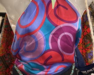 Y2K scarf top and 60s belt. 