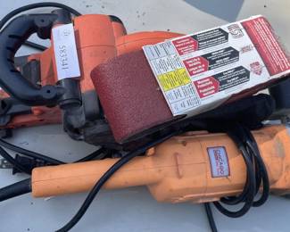 Black and Decker DS321 Dragster Belt Sander and Chicago Electric Angle Grinder Lot