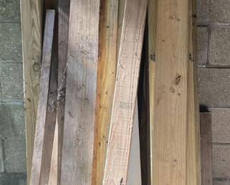 Assorted Construction Lumber Lot Including 2x4 and 2x6 Dimensional Boards