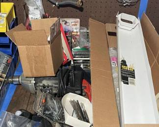Sears Craftsman 1/2 Inch Reversible Drill with Assorted Hand Tools and Fasteners