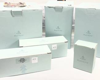 PartyLite Home Fragrance Collection featuring Warmers, Lanterns, and Assorted Candles with Crate