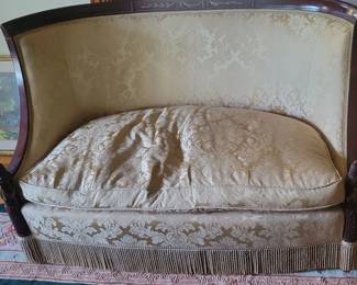 Comfy love seat newly upholstered