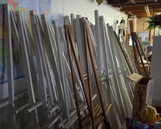 Homemade Wooden Art Easles