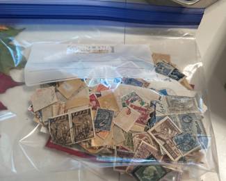 Stamp collection.
