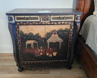 Chinoiserie HandPainted Lacquered Commode