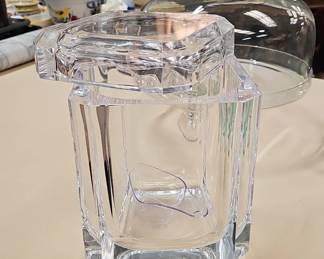 MidCentury Modern Alessandro Albrizzi Style Lucite Ice Bucket with Scoop