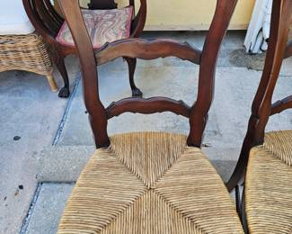 Country French Rush Dining Chairs set of four