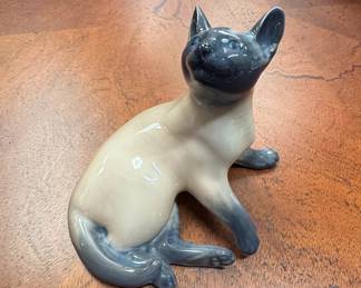 Royal Copenhagen Siamese Cat Figurine Model