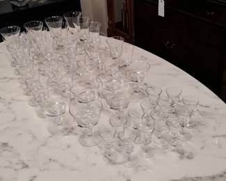 Set of Gorham Crystal First Lady Stemware Glasses