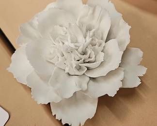 Capodimonte Style Porcelain Carnation Sculpture