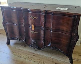 John Widdicomb French Provincial Louis XV Style Bombe Chest