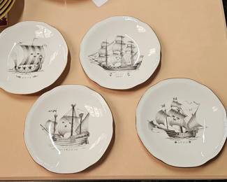Rrstrand Historical Ships Series Plates Set of Four