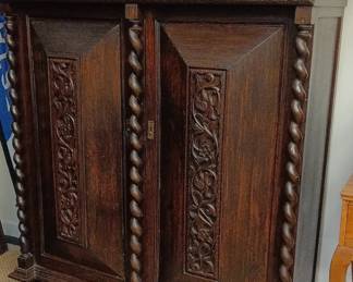 Renaissance Revival Carved Oak Court Cupboard