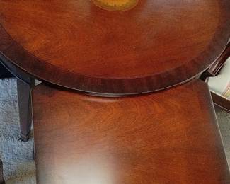 Baker Federal Style Inlaid Mahogany Nesting Tables