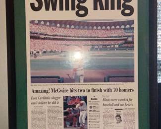 Baseball collectible newspaper