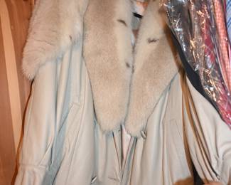 80's Leather / Fur collar jacket