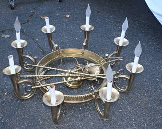 Brass chandelier