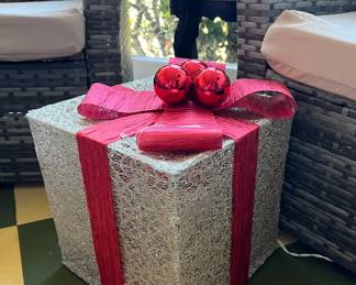 lighted Christmas packages