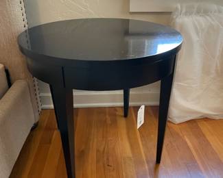 Round Black Accent Table