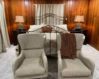 Pair Contemporary Upholstered Chairs