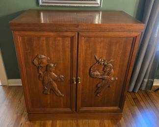Bar Liquor Carved Cabinet