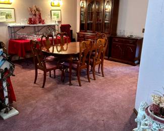 HUTCH, DINING SET AND BUFFET AVAILABLE FOR PURCHASE PRIOR TO THE SALE-Furniture pieces available for early purchase and may sell before the estate sale begins. Please contact us if interested.