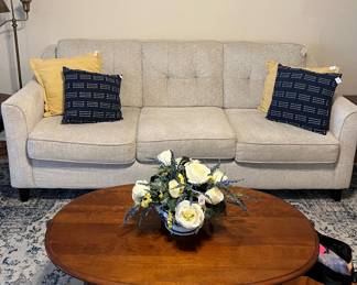 Upholstered Sofa, Coffee Table