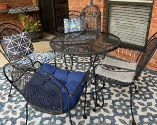 Wrought Iron Patio Set, Decor